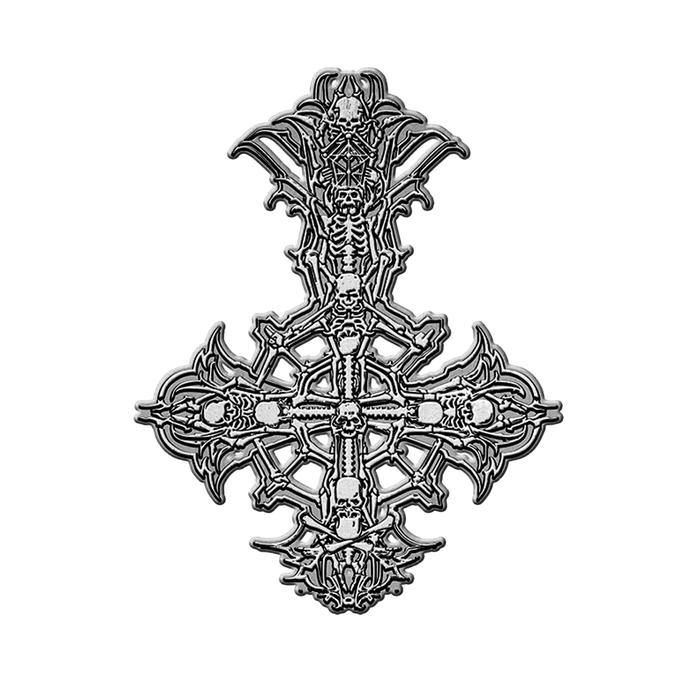 Papa V Grucifix Chrome Pin
