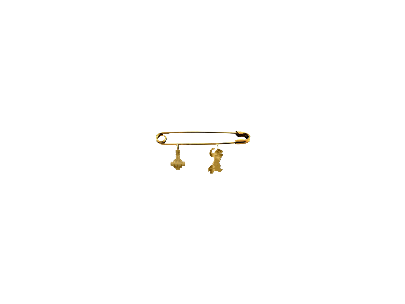 Gold Grucifix Pin